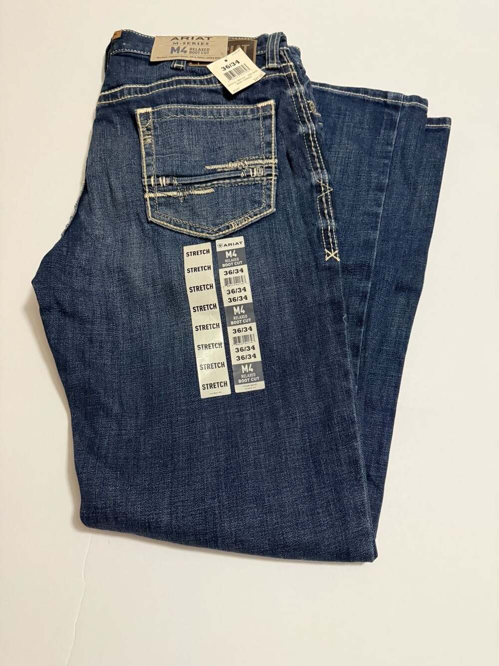 Ariat M4 Relaxed Boot Cut Jeans Turnout Size 36x34